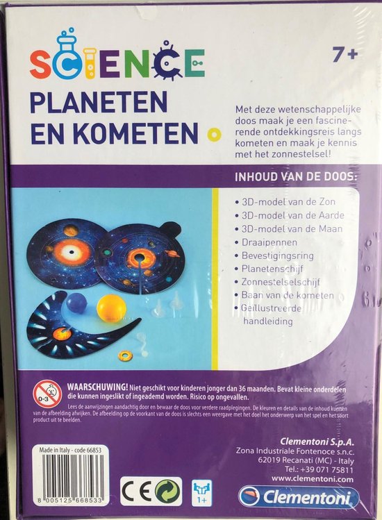 Sophie Schrikken site Science - Clementoni Planeten en Kometen wetenschap en spel -  wetenschapsspel. | bol.com
