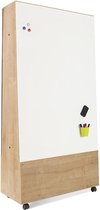 Rocada Natural verrijdbaar whiteboard statief 100x150 cm - Houten zuil voor 2 skin whiteboards