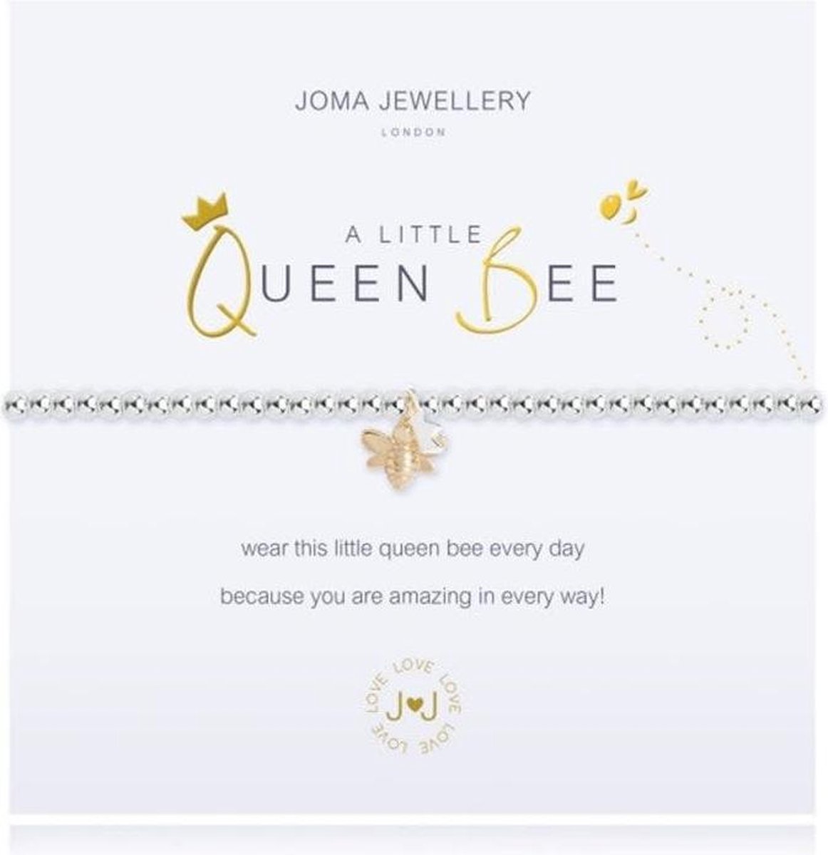 Joma Jewellery A Little - Queen Bee - Armband Zilver