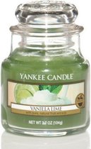 Yankee Candle Geurkaars Small Vanilla Lime - 9 cm / ø 6 cm