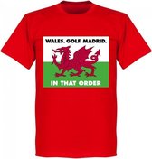 Wales, Golf, Madrid. In That Order T-Shirt - Kinderen - 116