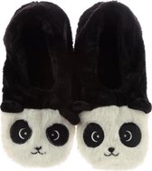 Verwarmde Panda Sloffen Unisex - Zwart/wit - One size