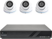 3x Pro Dome Beveiligingscamera set met Sony 5MP Cmos 4x zoom