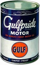 Gulf Motor Oil Gulfpride Zwaar Metalen Bord - 58 x 35 cm