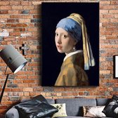 Canvas Schilderij * Johannes Vermeer Meisje met de Parel * - Kunst aan je Muur - Oude Meester - Kleur - 40 x 50 cm