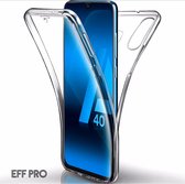 Samsung Galaxy A40 Dual TPU Case Transparant 360° Graden. Bescherming Siliconen Voor- en Achterkant (2 in 1) - Eff Pro