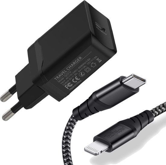 bol.com | Oplader Fast Charge Snellader met USB-C naar Lightning Kabel -  Ultrasnelle USB-C poort...