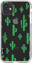 Casetastic Apple iPhone 11 Hoesje - Softcover Hoesje met Design - American Cactus Green Print