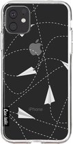 Casetastic Apple iPhone 11 Hoesje - Softcover Hoesje met Design - Paperplanes Print