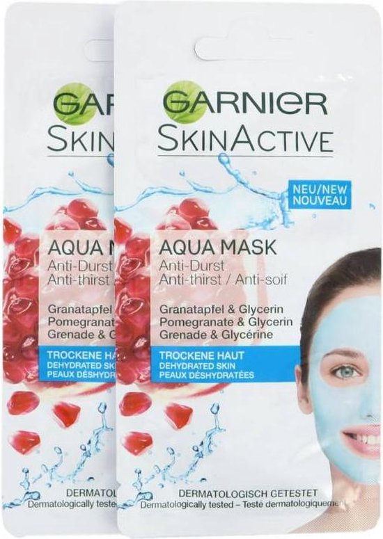 Maan Ongrijpbaar Realistisch Garnier Skin Active Aqua Masker Voor Droge Huid 2 x 8 ml | bol.com