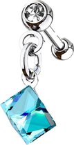Helix piercing hanger met vierkant