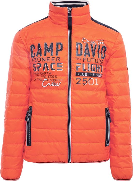 Camp David gewatteerde jas met labelapplicaties, oranje uit de "Space  Flight" collectie | bol.com