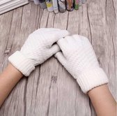 Touchscreen Handschoenen - Velvet White - One Size - Stretch - Mobiel - Heerlijk warm - De winter Favoriet!!