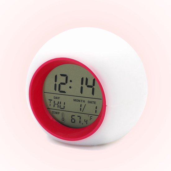 JAP Clocks AC71 Wekker digitaal Alarmklok Kinderen Roze