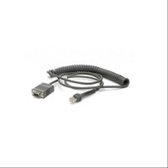 Zebra CBA-R71-C09ZAR seriële kabel Zwart 2,8 m RS232 DB9