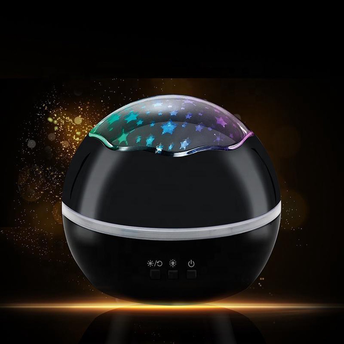 SterrenHemel NachtLamp - Roterende Projector - Galaxy Projector - Zwart – foto 3