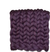 CERISE 100 x 100 cm - Wollen deken / babydekentje / kleed XXL merino wol HANDGEMAAKT