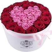 Pink Heart Flowerbox XL - fresh roses