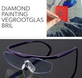 Vergrootglazen voor diamant schilderij. Vergroot 1,6 keer. Helpt mensen met een slecht gezichtsvermogen genieten van diamond paintings en andere hobby's. Paars frame.