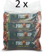 Prof-Fire Haardblokken (2 zakken van 4 stuks) in handige Draagtas - Grote warmte - Lange Brandduur - Fire-Up Kwaliteit