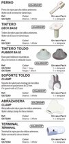 Bimini Accessoire voet voor opblaasboten zwart (GS72266)