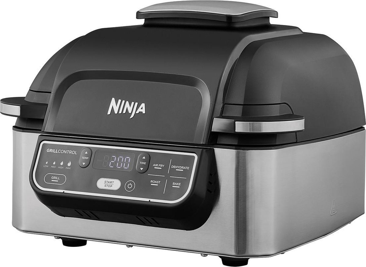 Ninja AG301EU - Airfryer XXL - 2-in-1 Grill & Hetelucht Friteuse - 5,7  liter - Grijs/Zwart | bol.com