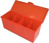 Blackfire 4-Compartment Storage Box Red