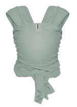 ByKay Stretchy Wrap Deluxe Ergonomische Draagdoek - Rekbare Draagdoek voor Newborn tm 18kg - 100% Organisch Katoen - Buik- en Heupdragend - Minty Grey - Maat M