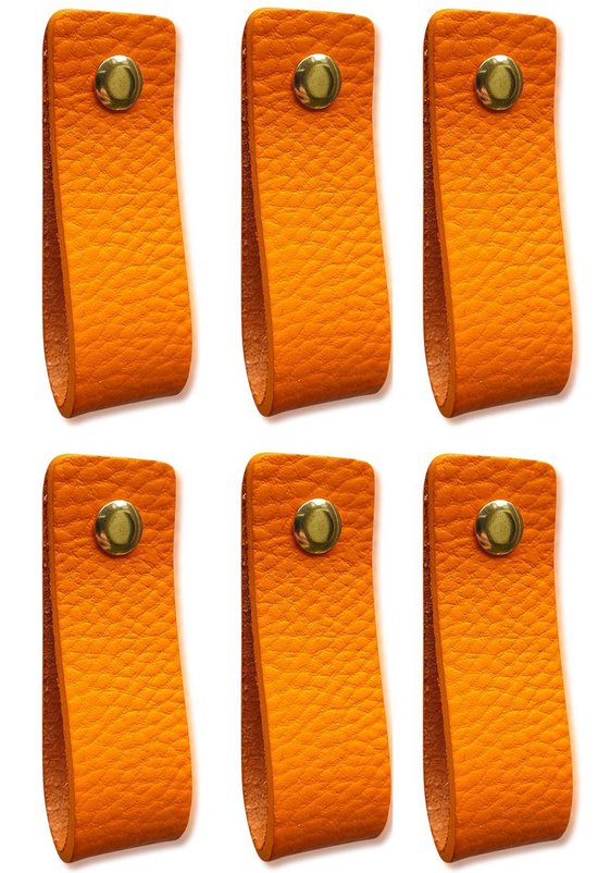 Leren handgrepen - Kastanje Bruin - 24 stuks - 20 x 2,5 cm -… | Brute