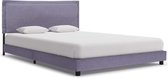 Bedframe Grijs Stof (Incl LW Anti kras Vilt) 140x200 cm - Bed frame met lattenbodem - Tweepersoonsbed Eenpersoonsbed