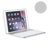 Shop4 - iPad Air 2 (2014) Toetsenbord Hoes - Bluetooth Keyboard Cover Shell Aluminium Zilver