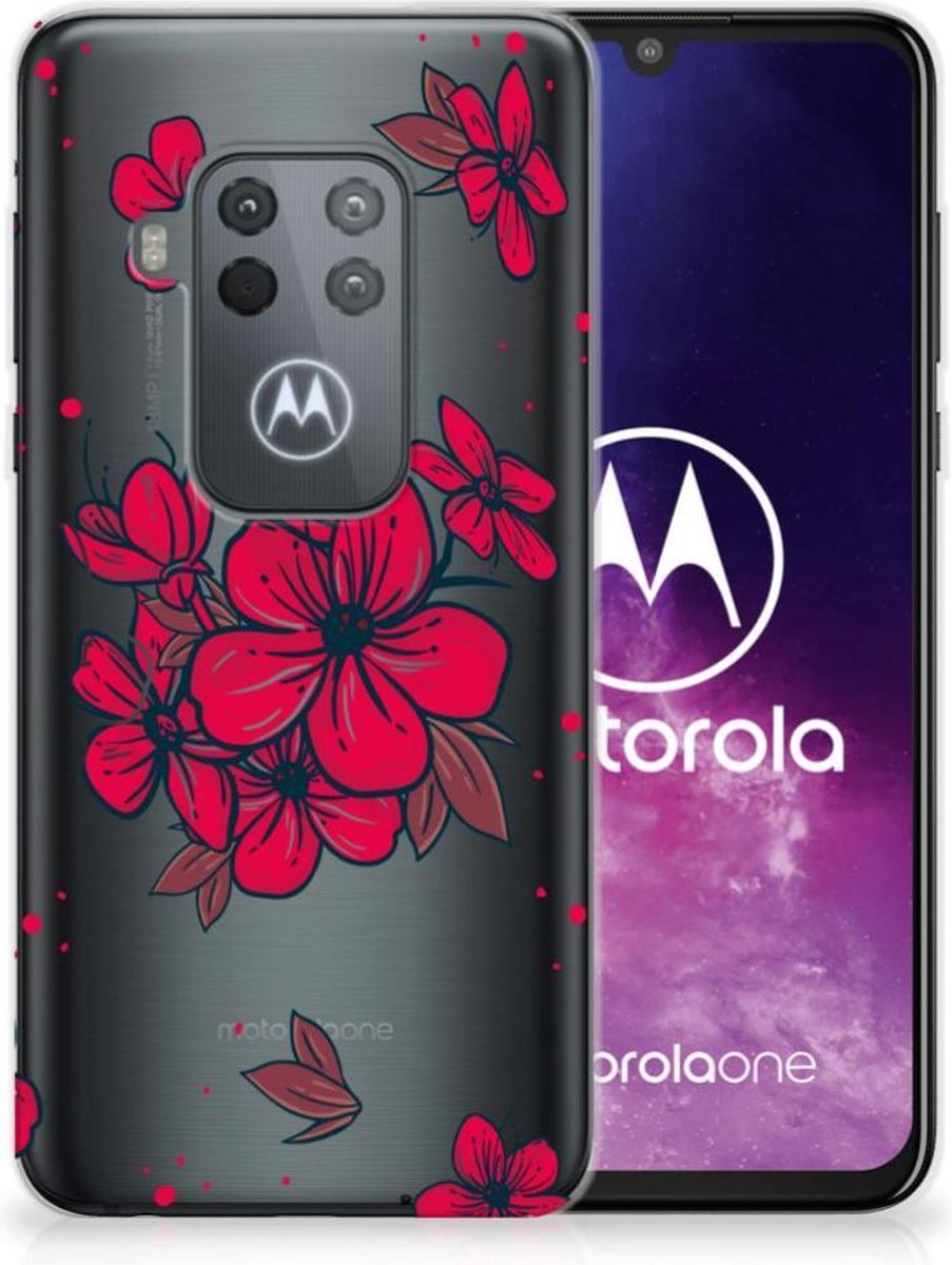 Back Cover voor Motorola One Zoom TPU Case Blossom Red