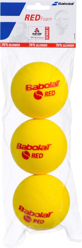 Babolat Stage 3 : 3 Rode Foam Tennisballen