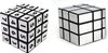 Afbeelding van het spelletje 2 breinbrekers kubussen. Magische puzzel breinbreker zilver 5,7 x 5,7 x 5,7 cm en puzzel breinbreker cijfers 5,7 x 5,7 x 5,7 cm met cijfers 1 t/m 9. 2 stuks