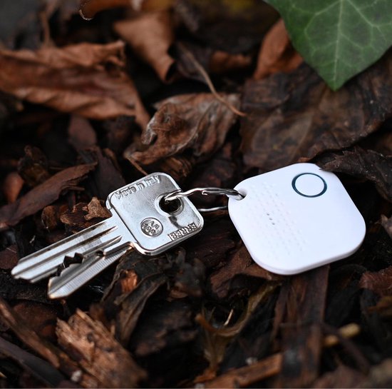 musegear Sleutelvinder met bluetooth-app uit Duitsland, maximale gegevensbescherming, verpakking van 4 stuks, kleurrijk, voor iOS en Android, sleutels vinden