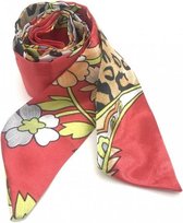 Haar Sjaaltje Bloem Panter Print Rood