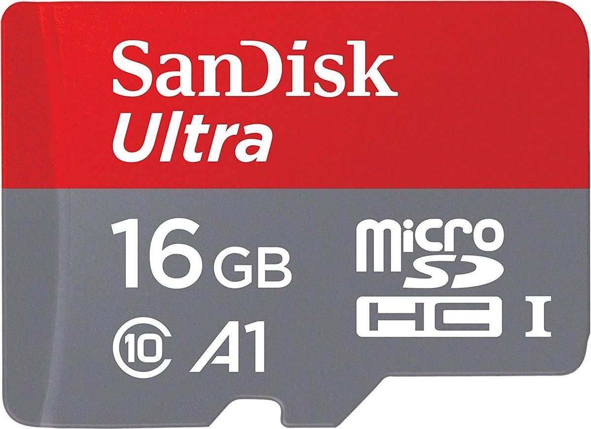 SanDisk Ultra Micro SDHC 16GB - UHSI & A1 - met adapter