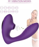 Clitoral sucking Vibrator - G Spot - Waterproof Paars (Discreet)