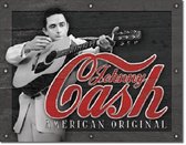Johnny Cash American Original .  Metalen wandbord 31,5 x 40,5 cm.