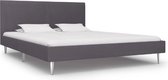 Bedframe Grijs Stof (Incl LW Anti kras Vilt) 180x200 cm - Bed frame met lattenbodem - Tweepersoonsbed Eenpersoonsbed