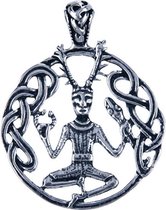 Zilveren Cernunnos ketting hanger - groot