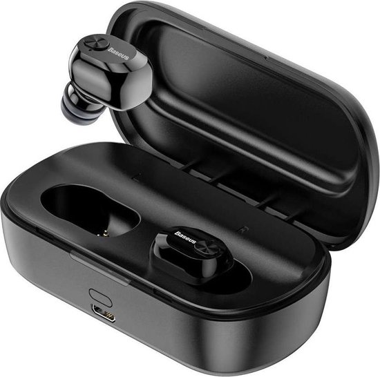 Baseus Encok W01 Draadloze Oordopjes True Wireless Headset Zwart bol