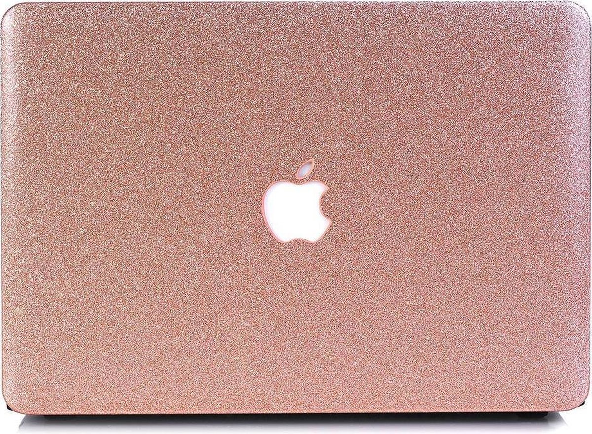 Lunso Geschikt voor MacBook Air 13 inch (2010-2017) cover hoes - case - glitter roze
