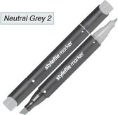 Stylefile Twin Marker - Neutraal Grijs 2 - Deze hoge kwaliteit stift is ideaal voor designers, architecten, graffiti artiesten, cartoonisten, & ontwerp studenten