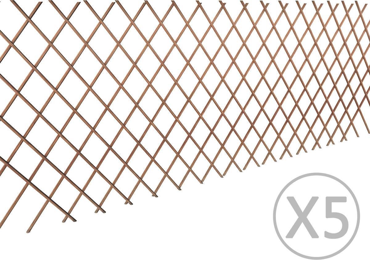 Bol.com vidaXL - Tuinlatwerk - 5 - st - 180x90 - cm - wilg aanbieding