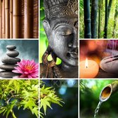 Afbeelding op acrylglas - Boeddha collage