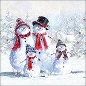 Ambiente Snowmen With Hat papieren servetten