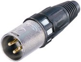 Neutrik NTR-NC3MXCC Xlr Cable Plug 3 Cable Plug/straight Xcc Soldeer Connecties Zwart En Zilver