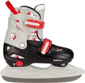Nijdam Ice Hockey Skate Junior Ajustable - Hardboot - Zwart/ Grijs/ Rouge - 34-37