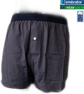 Embrator 2-pack mannen Boxershort Loose Fit geweven katoen donkerblauw/beige 4XL